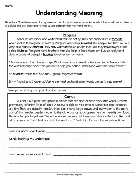  Understanding the Meaning 