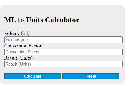 0.05 ml to units