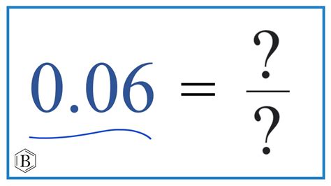 0.06 into a fraction