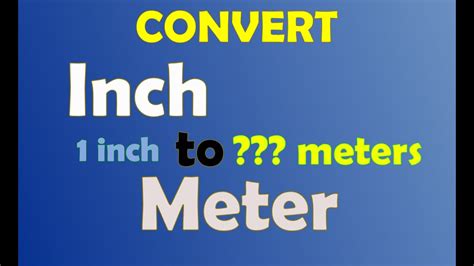 0.1 Meters to Inches: A Comprehensive Guide to Conversion