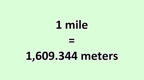 0.1 Miles to Meters