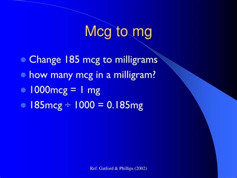 0.1 mg to mcg