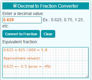 0.16667 as a fraction