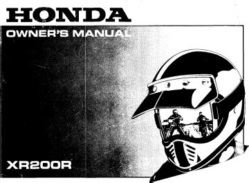 00 honda xr 200r manual Kindle Editon