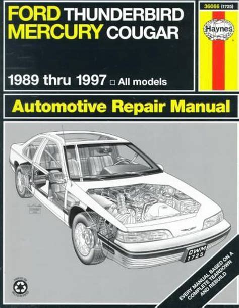 00 mercury cougar repair manual pdf Kindle Editon