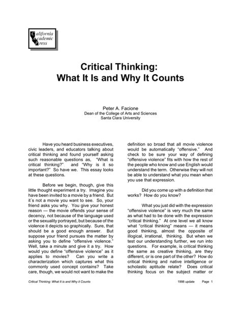 000200010271662400 Think Critically by Peter Facione and pdf Epub