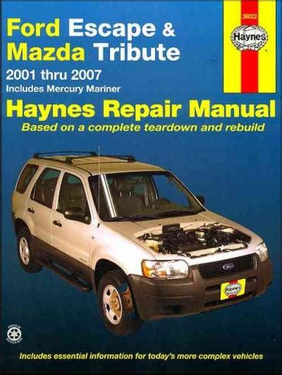 01 mazda tribute repair manual Reader