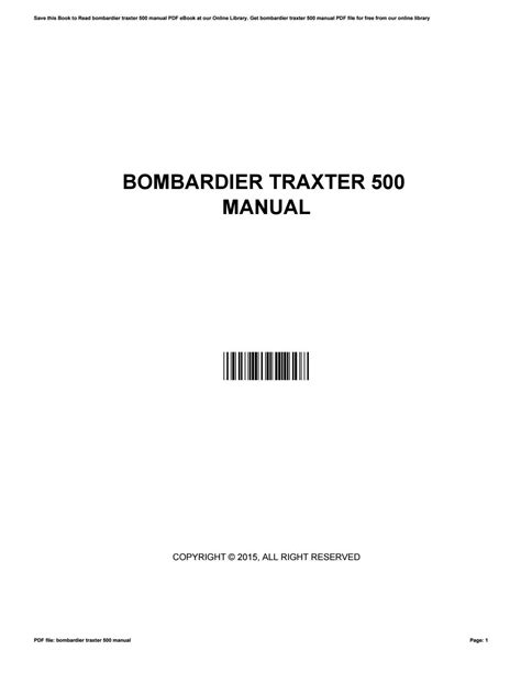 01-bombardier-traxter-500-manual Ebook Kindle Editon