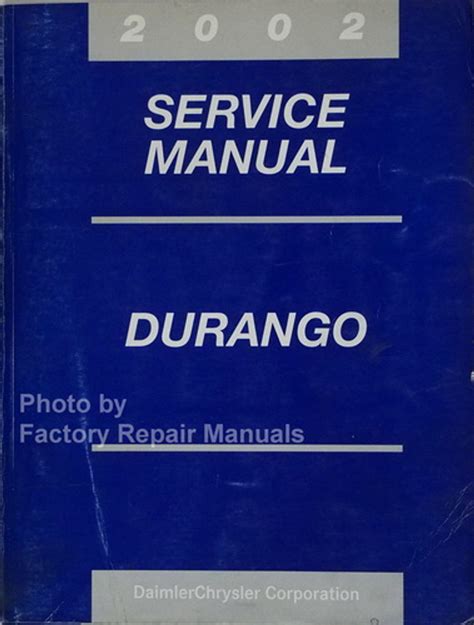 02 dodge durango service manual PDF