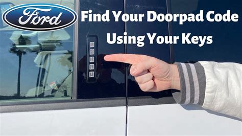 02 ford explorer door key pad code PDF