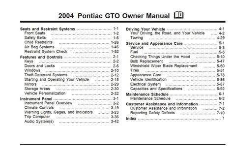 04 gto owners manual Reader