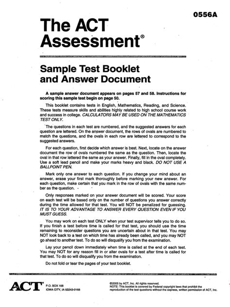 0556a Act Answers PDF