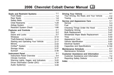 06 chevy covalt owners manual Doc