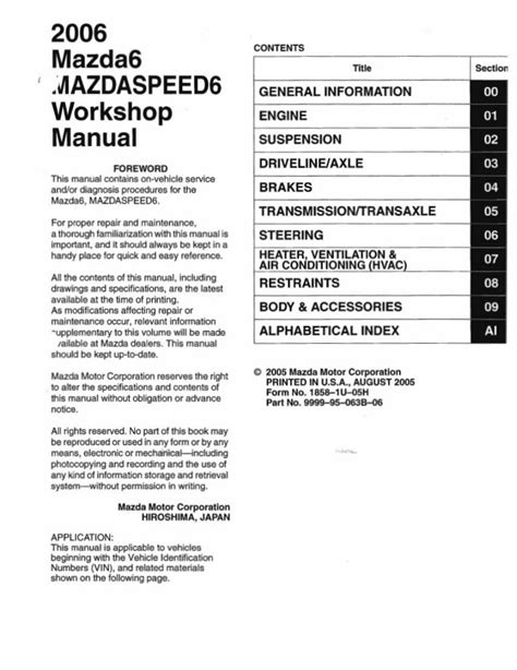 06 mazda 6 diy troubleshooting guide Reader