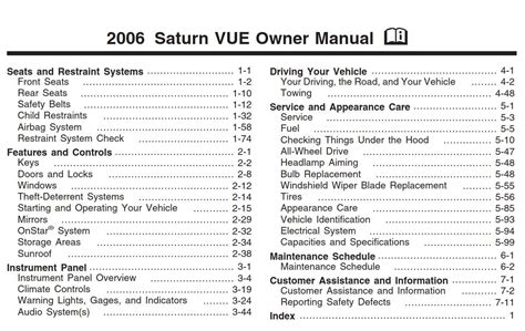 06 saturn vue owners manual Epub