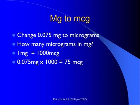 075 mg to mcg