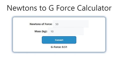 1,000 Newtons to G-Force: Understanding the Connection