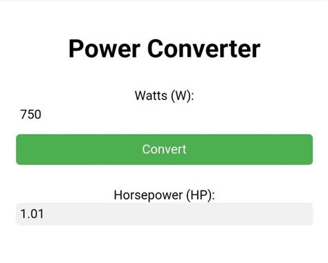 1,000-Watt to 1.34-Horsepower Calculator: Convert Power Units Effortlessly!