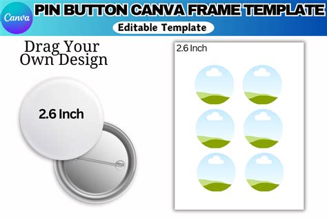 1 5 Inch Button Template Canva Download Free