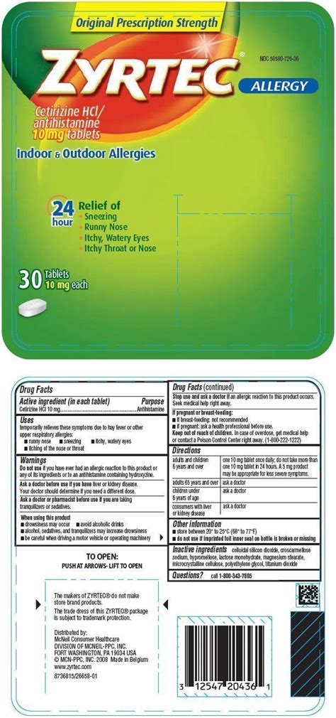 1 Ingredient in Zyrtec: Cetirizine