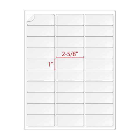 1 X 2 5 8 Address Labels Template