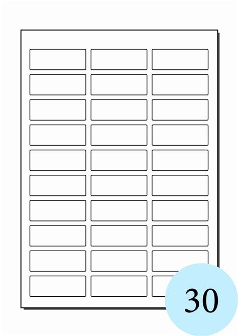 1 X 2-5/8 Address Labels Template
