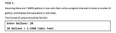 1 cubic foot = 7.48052 gallons