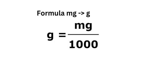 1 gram = 1000 milligrams (mg)