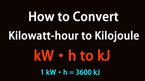 1 kWh to kJ: Convert Kilowatt-Hours to Kilojoules Accurately