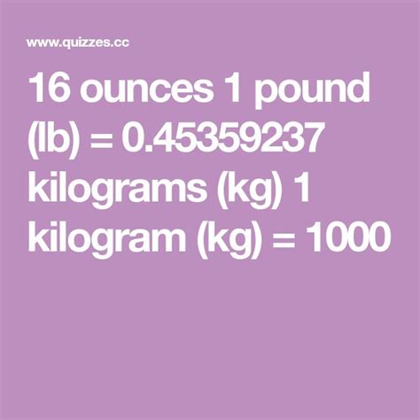 1 libbra (lb) = 0.45359237 kilograms (kg)