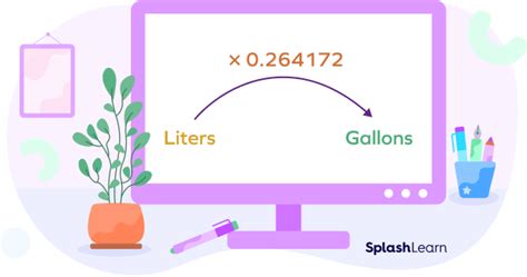 1 liter (L) = 0.264172 gallons (gal)