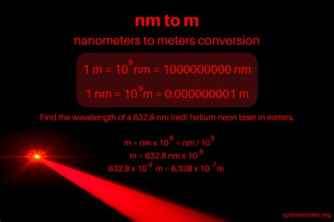 1 meter (m) = 1,000,000,000 nanometers (nm)