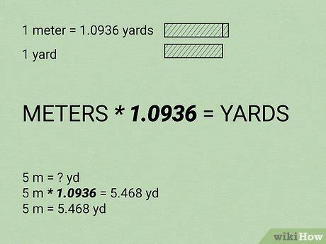 1 meter = 1.0936 yards