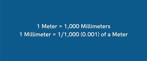 1 meter = 1000 millimeters