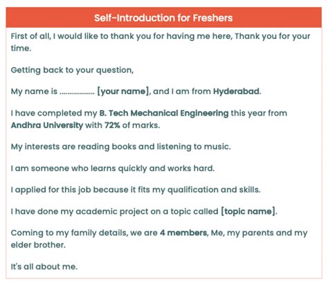 1 minute self introduction sample Doc