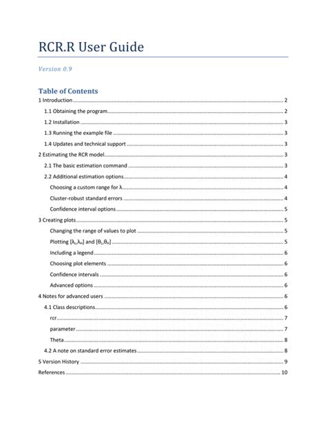 1 rcr user guide Kindle Editon
