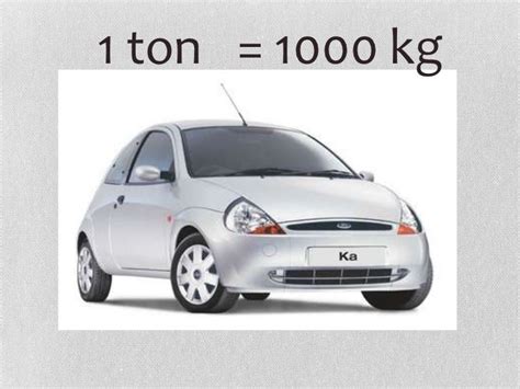 1 tonne = 1,000 kilograms