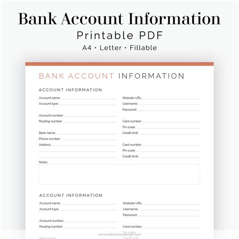 1. Account Information: