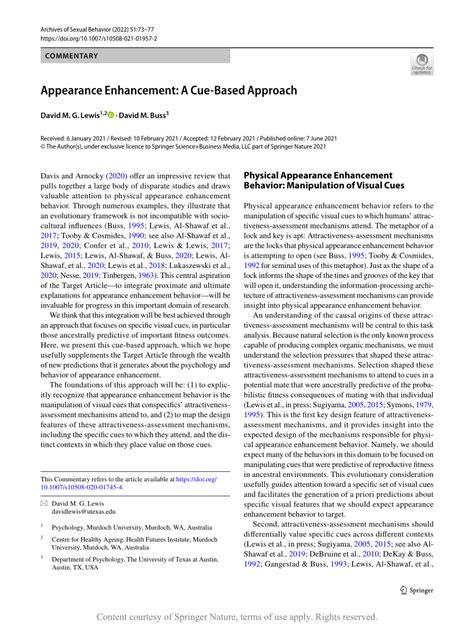 1. Appearance Enhancement: