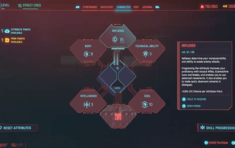 1. Attribute Points and Perk System