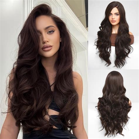 1. Best Overall: LUROSIA Wigs for Women Long Curly Wavy Layered Side Parting Wig
