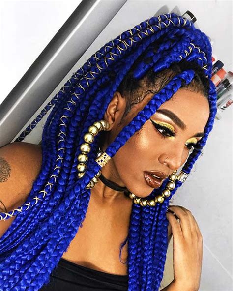 1. Bold and Brilliant Box Braids: