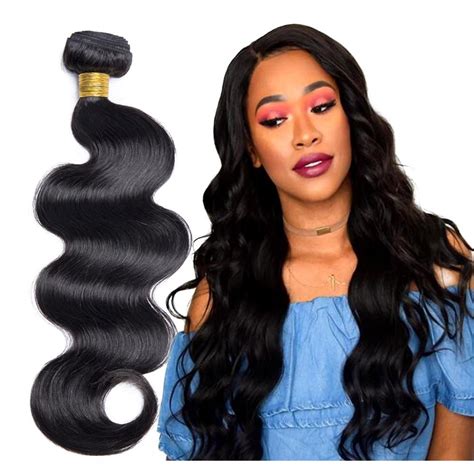 1. Brazilian Virgin Human Hair Bundles (1B)