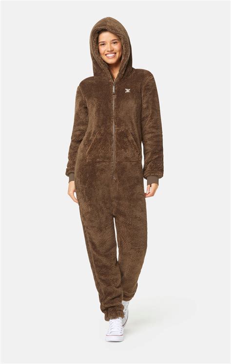 1. Brown Furry Jumpsuit: