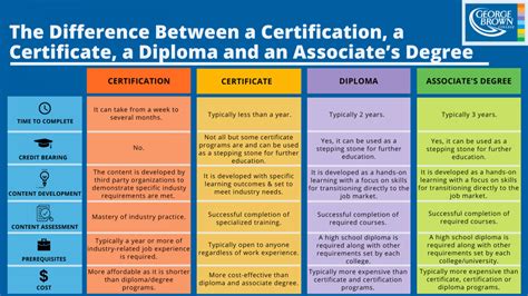 1. Certificate and Diploma Programs: