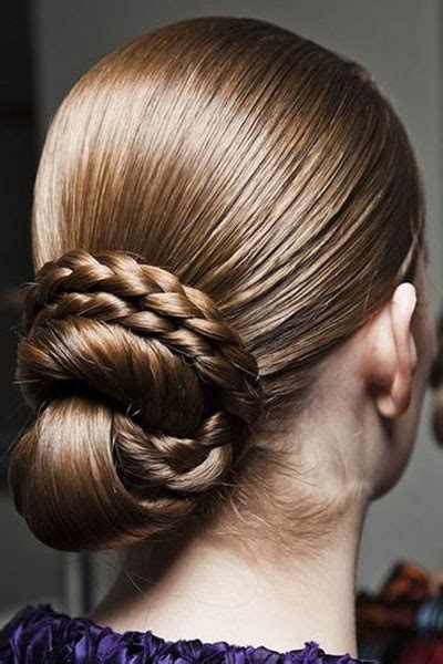 1. Chignon with Intricate Braiding