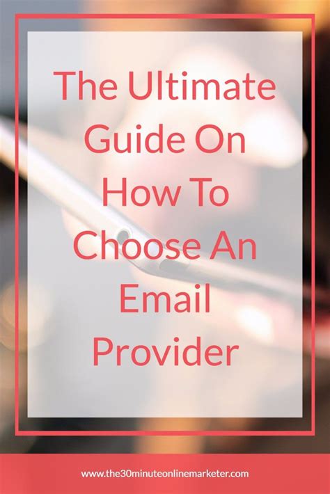 1. Choose an email provider.