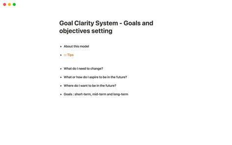 1. Clarity of Goals and Objectives: