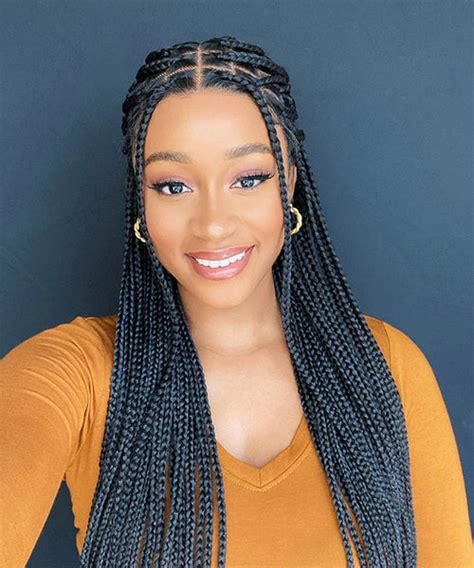 1. Classic Box Braids: