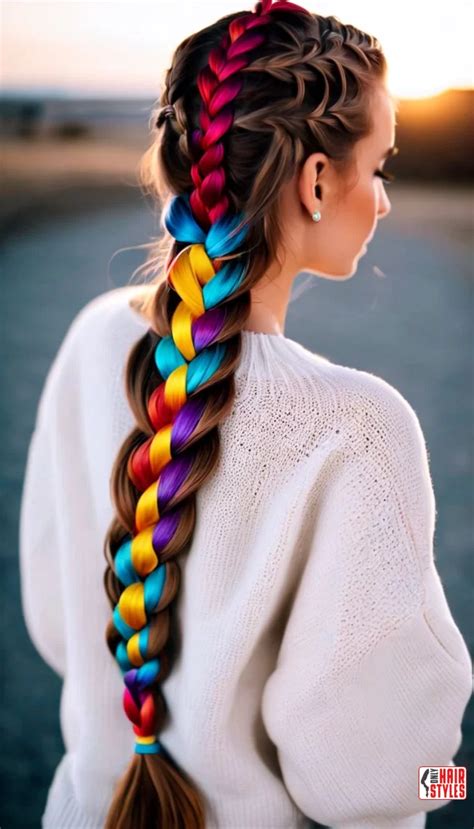 1. Classic Rainbow Braid